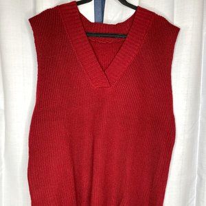 Oversized knit sweater vest